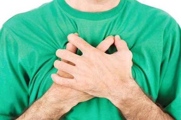 Chest pain with osteochondrosis